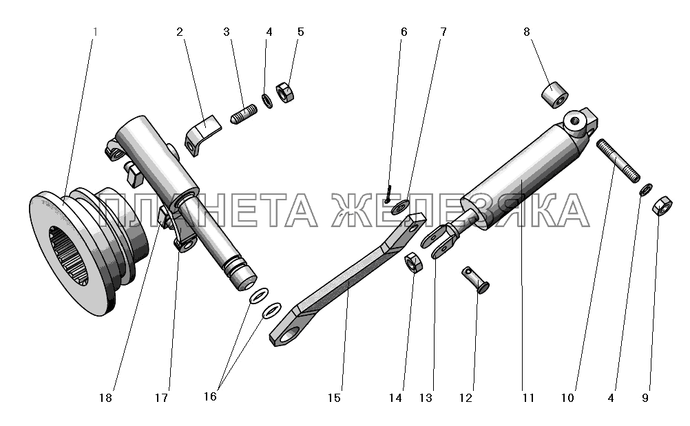 Блокировка межколесного дифференциала (S2406910E260) УРАЛ-63674