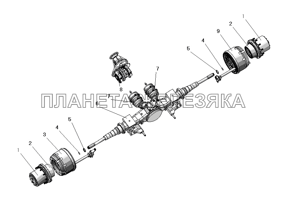 Мост задний (3S2400010С316А) УРАЛ-63674