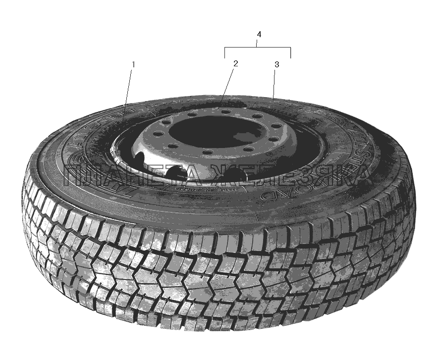 Колеса и шины для бескамерных шин УРАЛ-63674