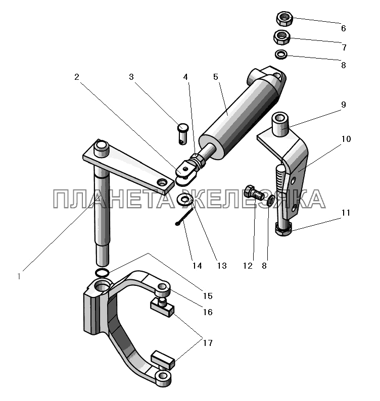 Блокировка межосевого дифференциала (S2508910E260) УРАЛ-63685