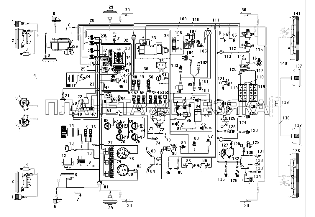 Схема электрооборудования УРАЛ-63685