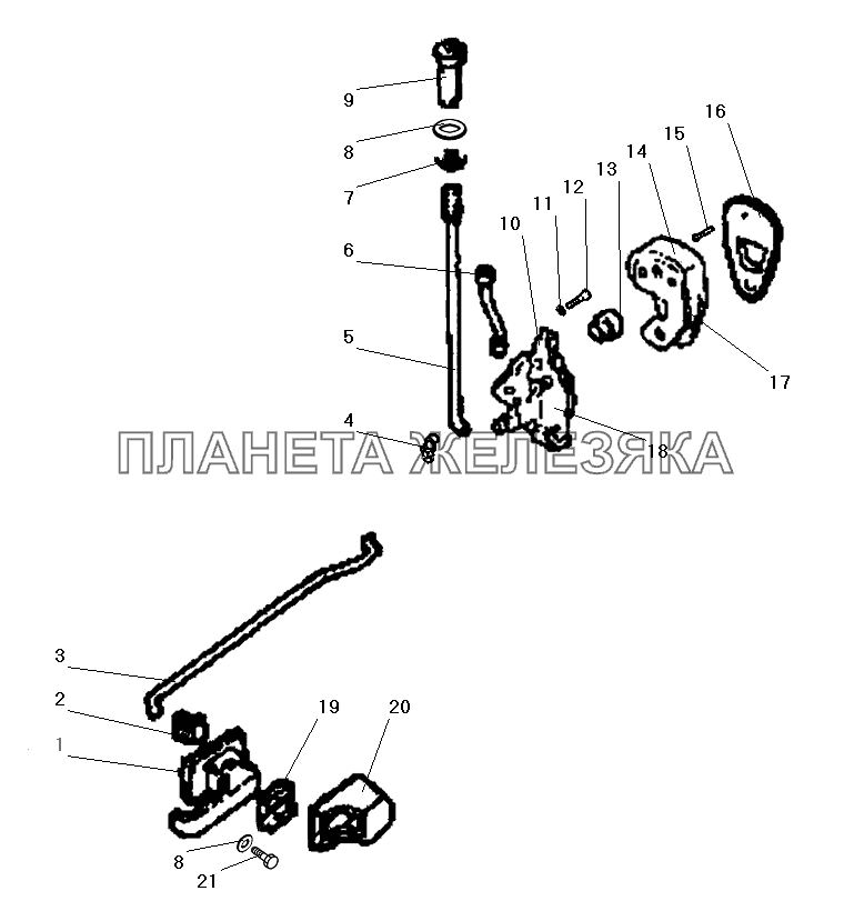 Замок двери УРАЛ-63685