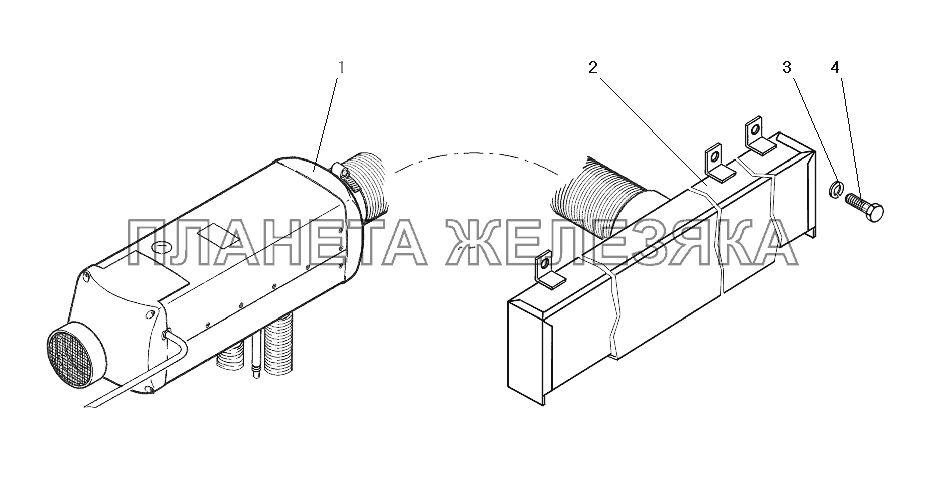 Установка независимого отопителя УРАЛ-63685