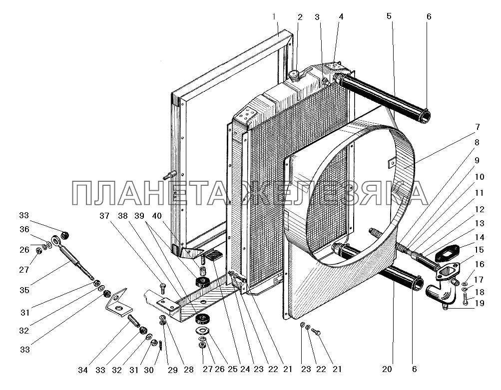 Радиатор системы охлаждения УРАЛ-63685
