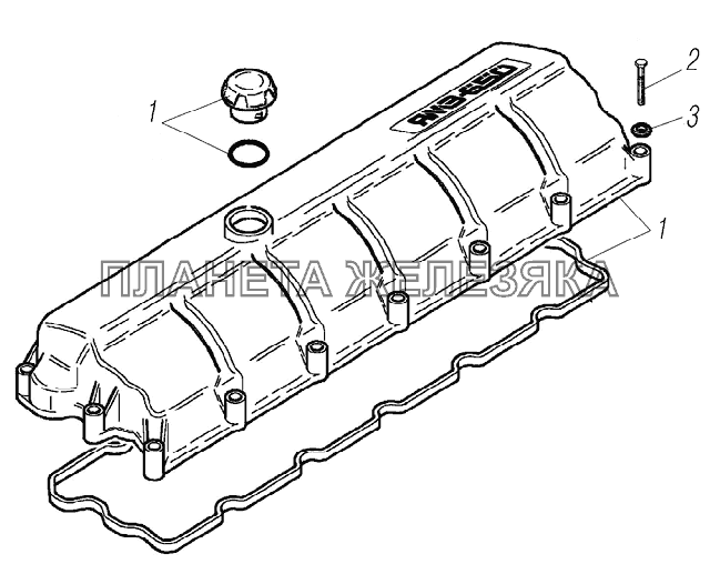 Крышка головки блока цилиндров УРАЛ-6370-1121