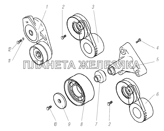 Натяжители ремней УРАЛ-6370-1121