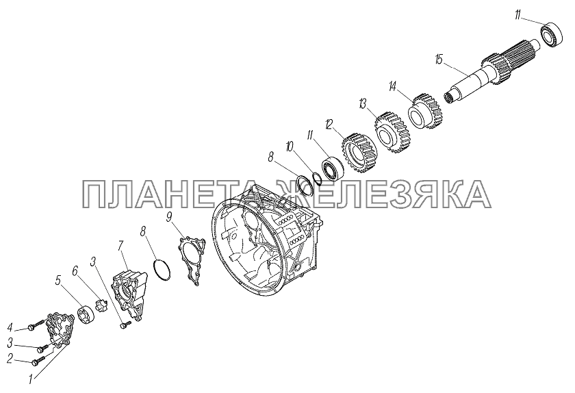 Промежуточный вал УРАЛ-6370-1121