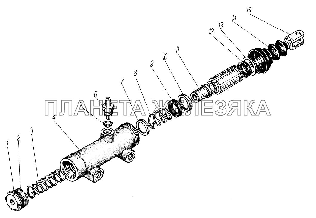Цилиндр гидравлический УРАЛ-6370-1121