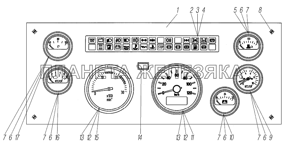 Панель приборов УРАЛ-6370-1151