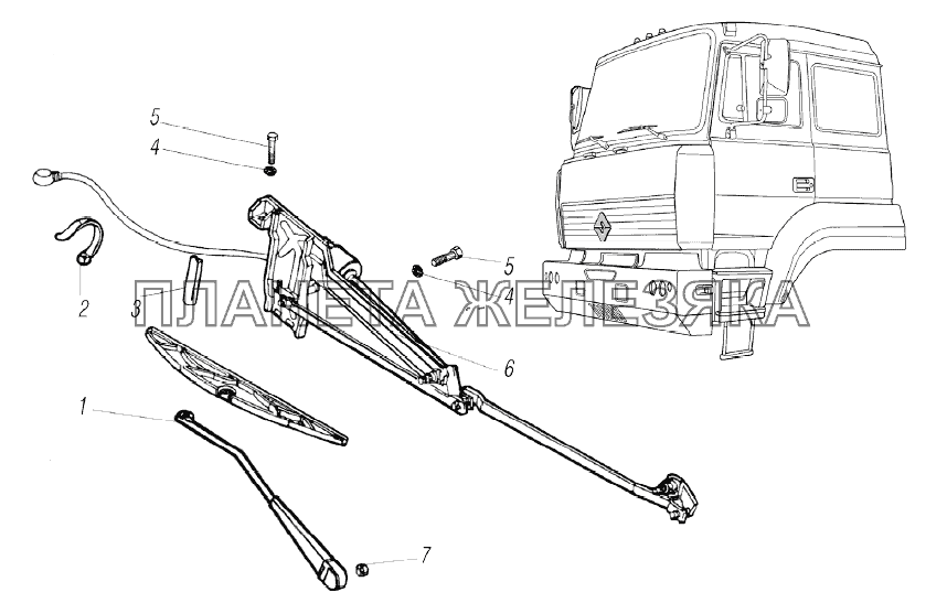 Стеклоочиститель УРАЛ-6370-1121