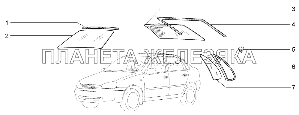 Окна LADA-1117, 1118, 1119