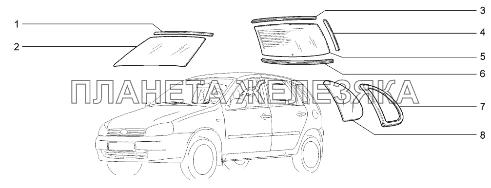 Окна LADA-1117, 1118, 1119