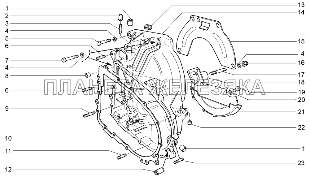 Картер сцепления LADA-1117, 1118, 1119