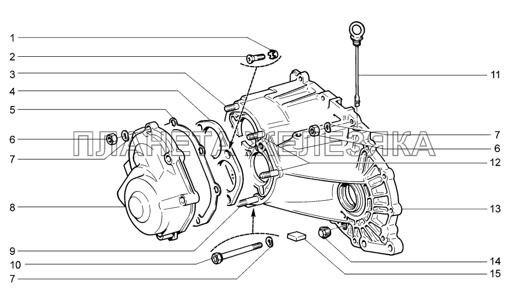 Картер коробки передач LADA-1117, 1118, 1119