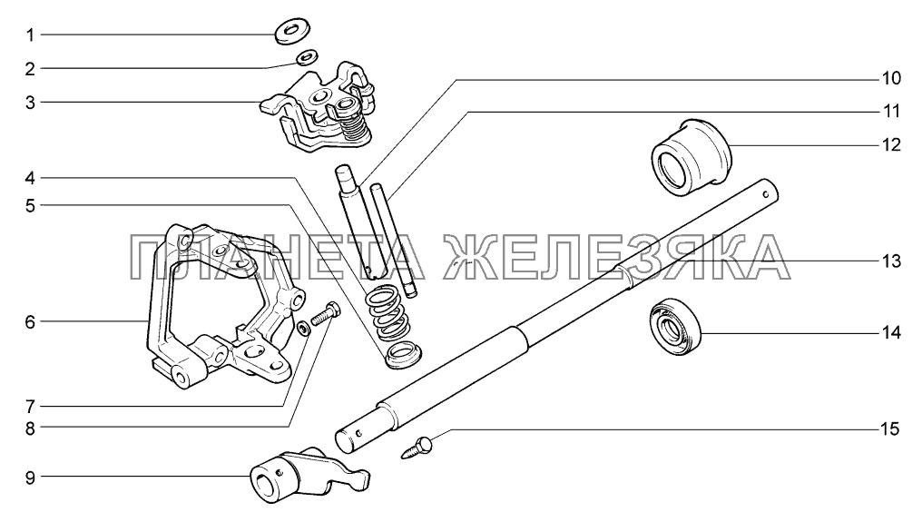 Механизм выбора передач LADA-1117, 1118, 1119