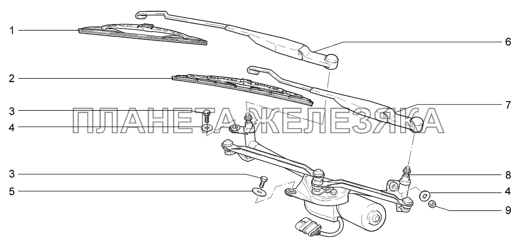 Стеклоочиститель передний LADA-1117, 1118, 1119