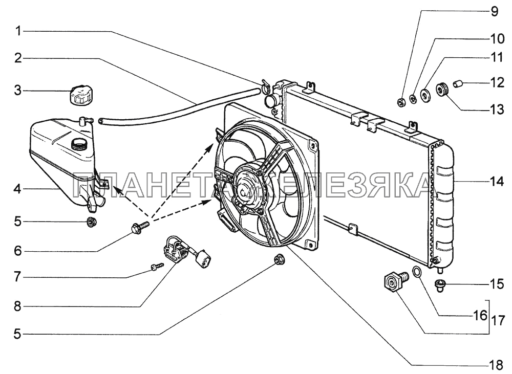 Радиатор ВАЗ-1118 