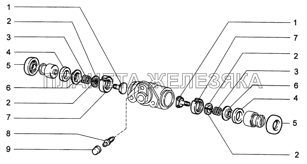 Цилиндр колесный заднего тормоза ВАЗ-1118 