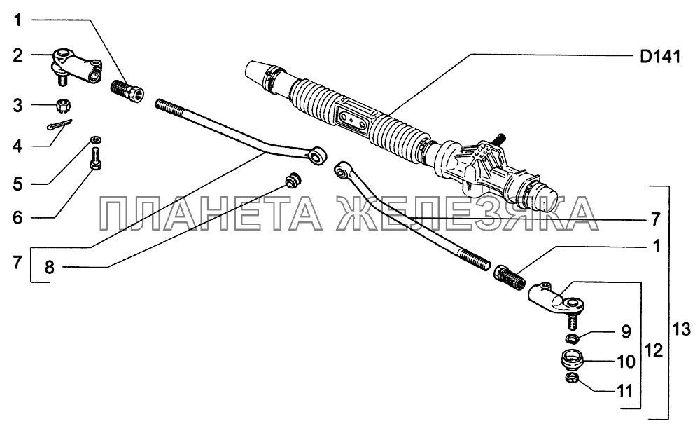 Привод рулевой ВАЗ-1118 