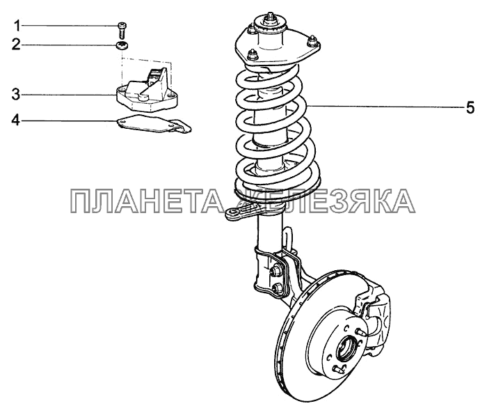 Стойка телескопическая и датчик неровной дороги ВАЗ-1118 