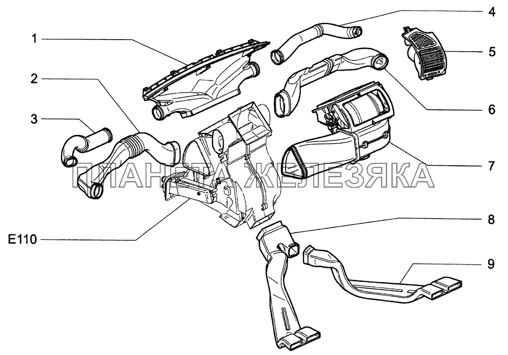 Система вентиляции и отопления ВАЗ-1118 