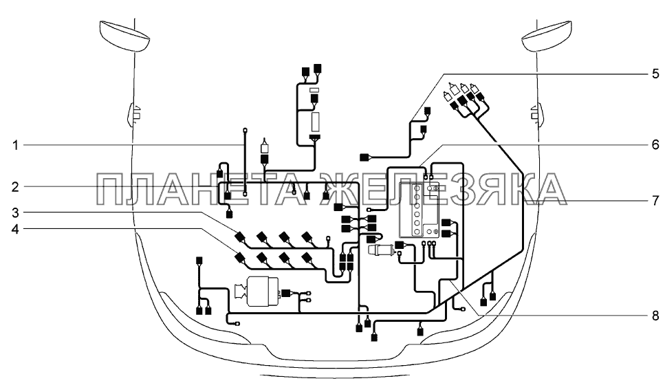 Жгуты проводов моторного отсека LADA-1119 Sport