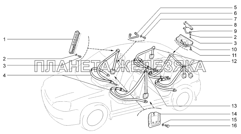 Ремни безопасности LADA-1119 Sport