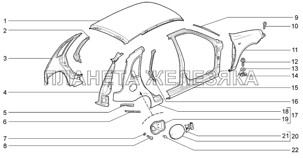 Панели кузова LADA-1119 Sport