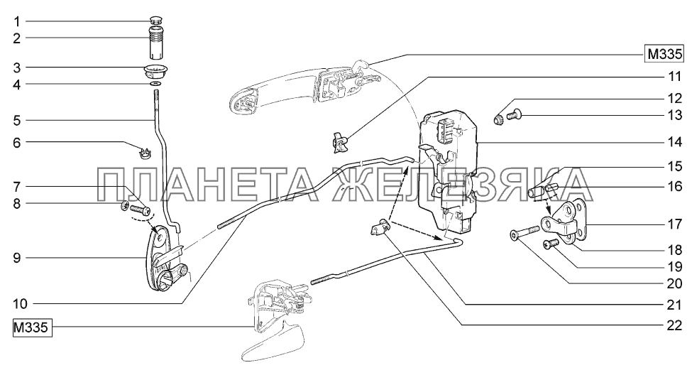 Замки задних дверей LADA-1119 Sport