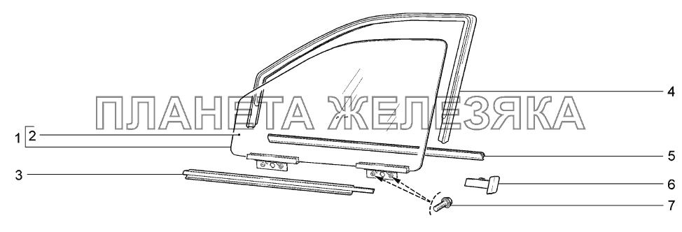 Окна передних дверей LADA-1119 Sport