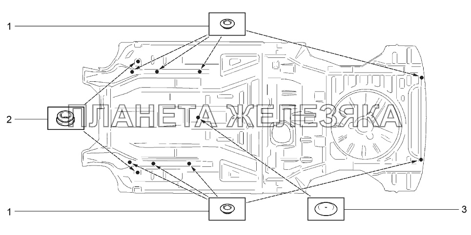 Схема установки заглушек LADA-1119 Sport