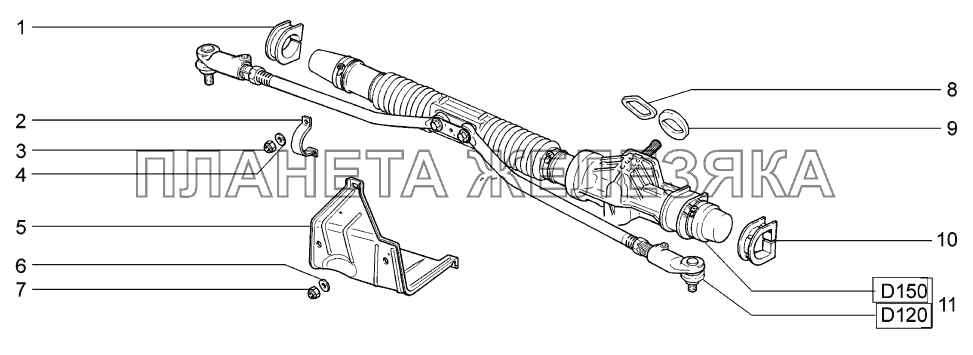 Механизм рулевой LADA-1119 Sport
