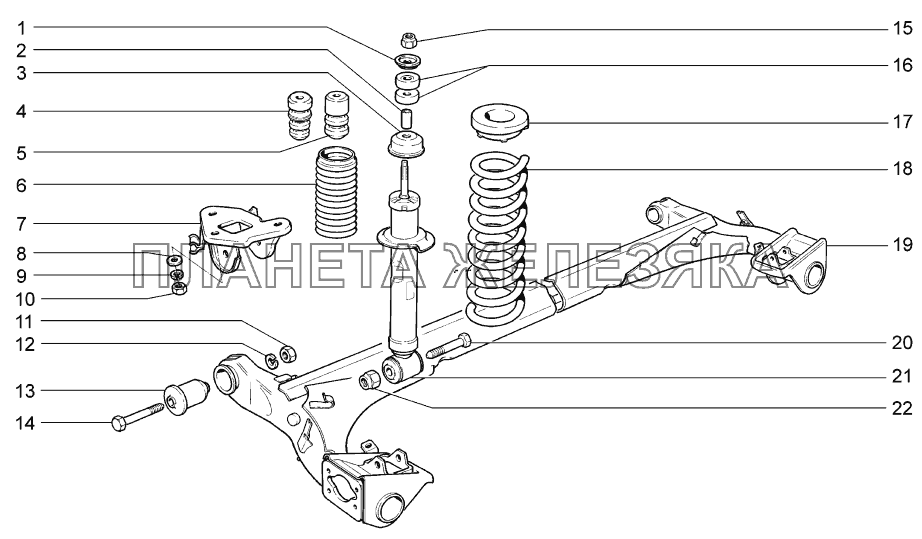 Подвеска задняя LADA-1119 Sport