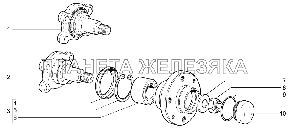 Ступица заднего колеса LADA-1119 Sport