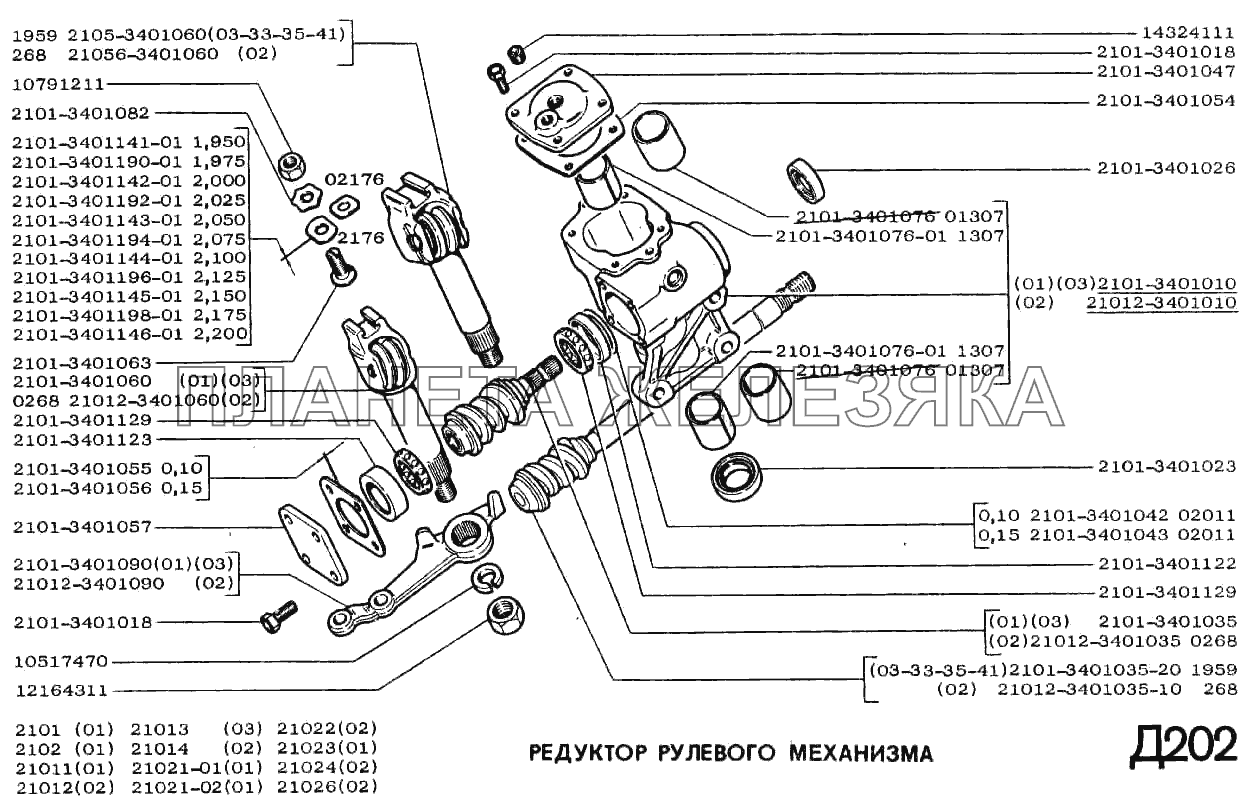 Редуктор рулевого управления ВАЗ-2101