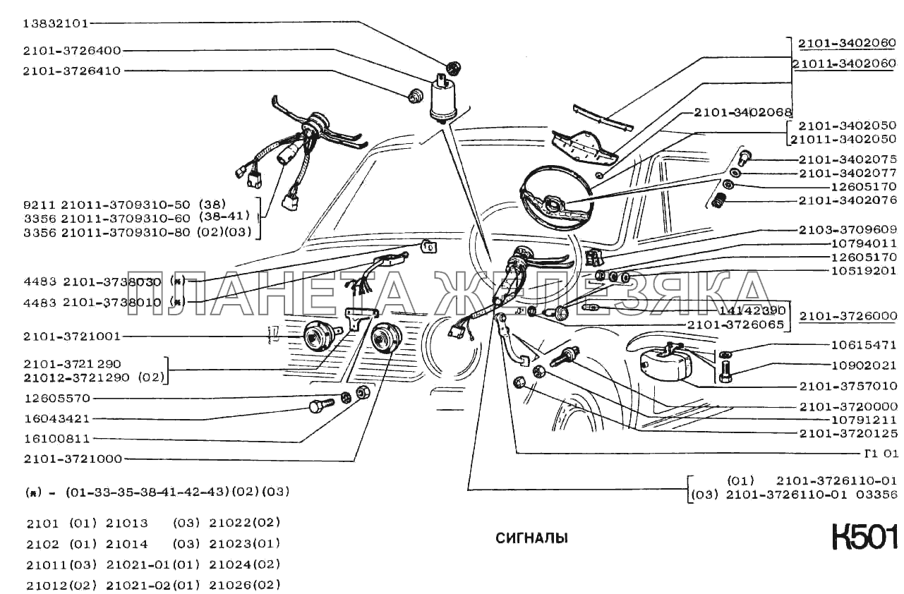 Сигналы ВАЗ-2102