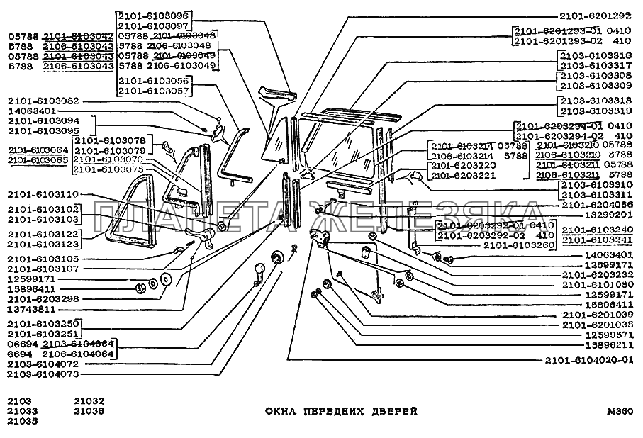 Окна передних дверей ВАЗ-2103