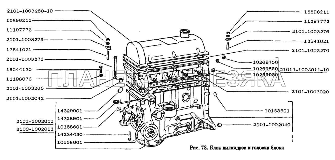 Блок цилиндров и головка блока ВАЗ-2104