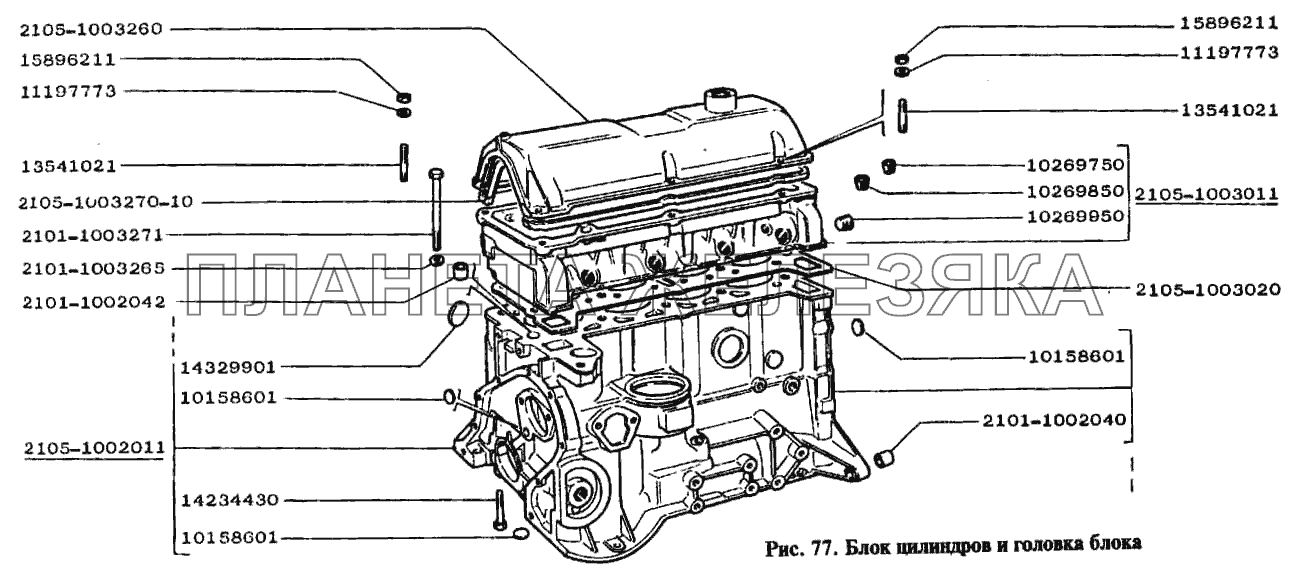 Блок цилиндров и головка блока ВАЗ-2105