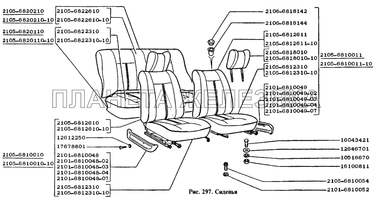 Сиденья ВАЗ-2105