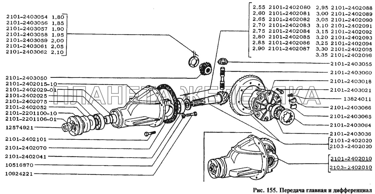 Передача главная и дифференциал ВАЗ-2105