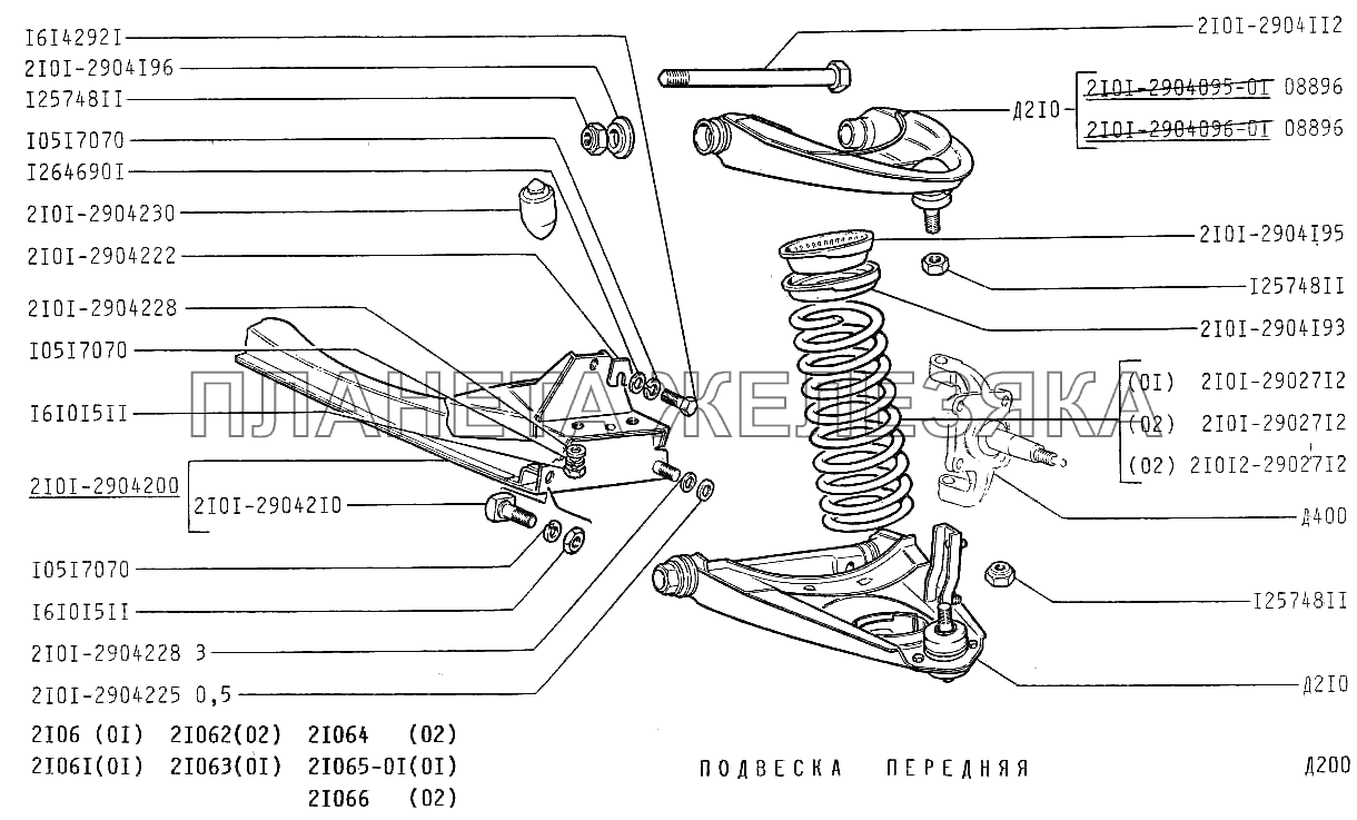 Подвеска передняя ВАЗ-2106