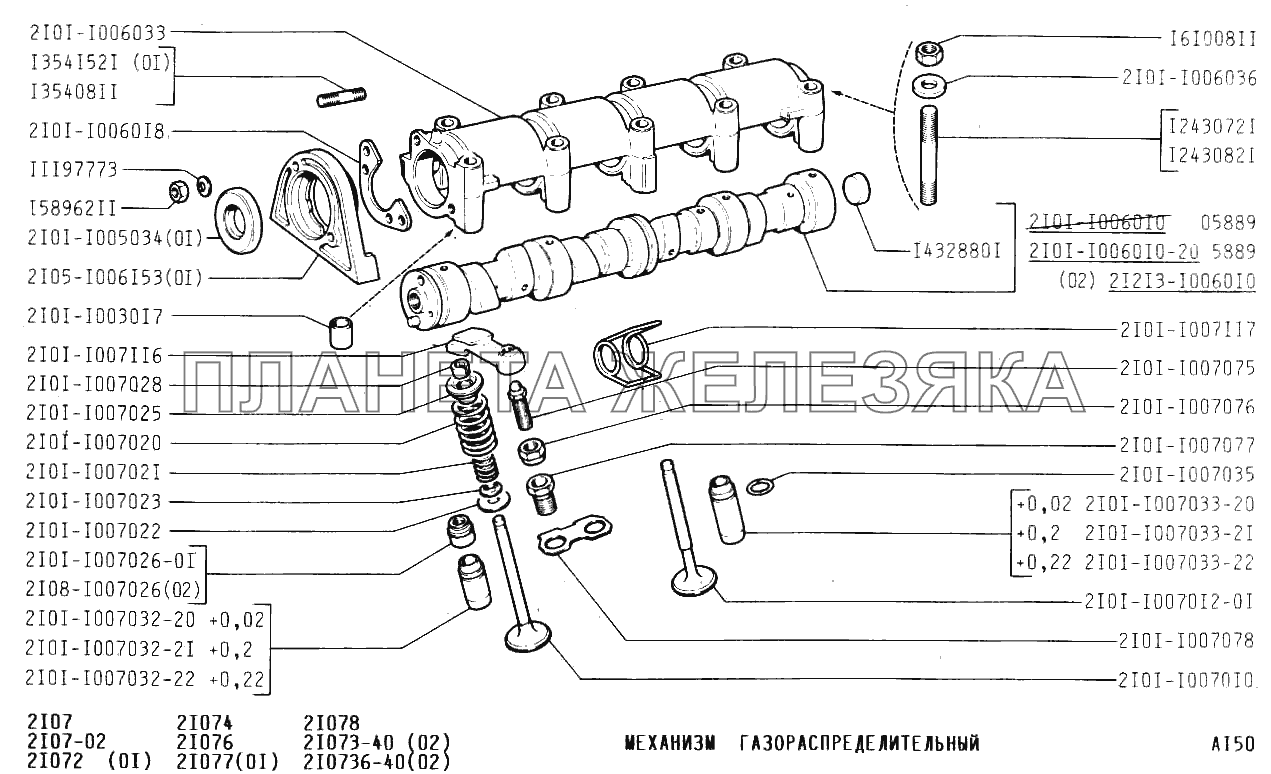 Механизм газораспределительный ВАЗ-2107