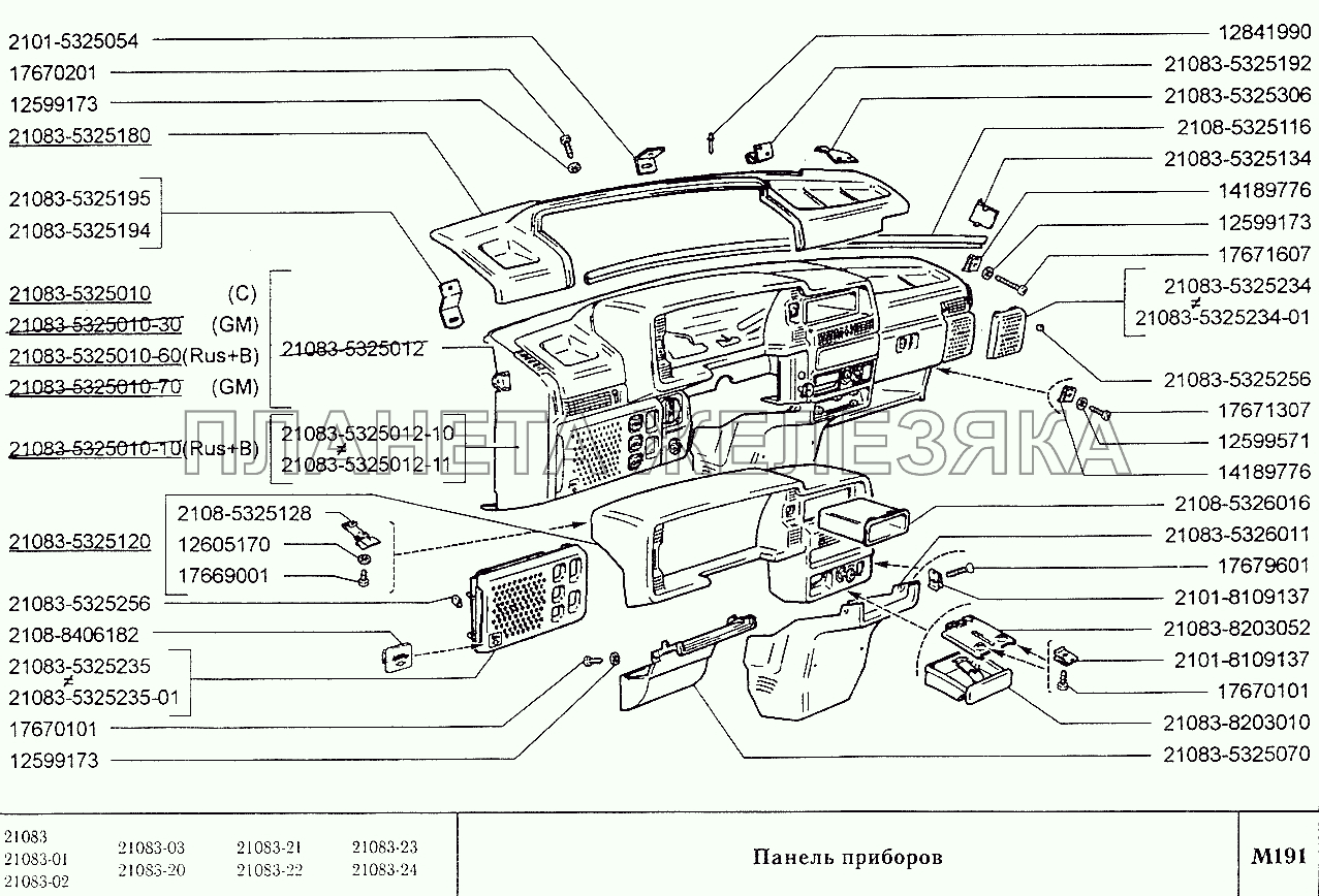 Панель приборов ВАЗ-2108