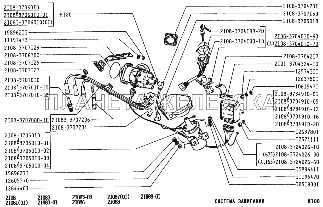 Система зажигания ВАЗ-2108