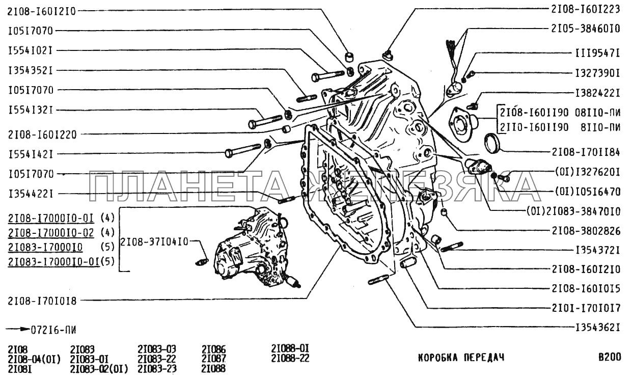 Коробка передач ВАЗ-2108