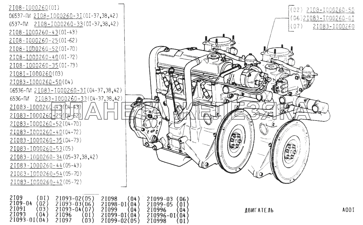 Двигатель ВАЗ-21099