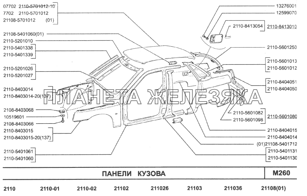 Панели кузова ВАЗ-2110 (2007)