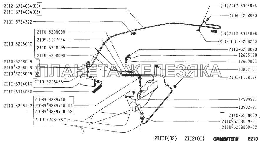 Омыватели ВАЗ-2110