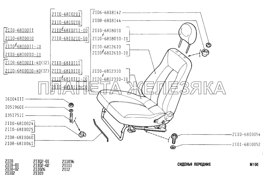 Сиденья передние ВАЗ-2111